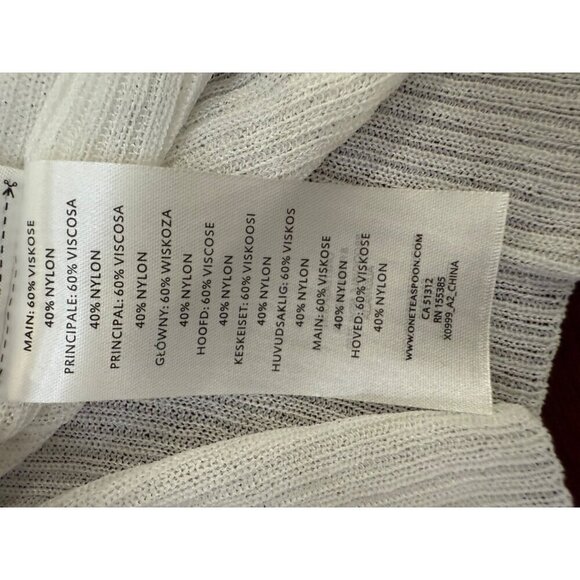 One Teaspoon Off White Amity Rib Knit Layering‎ Top S - Picture 5 of 15
